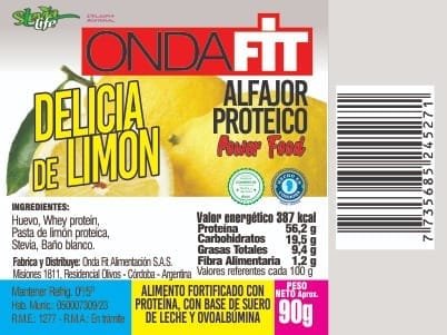 ALFAJOR PROTEICO LIMON ONDA FIT 90 G