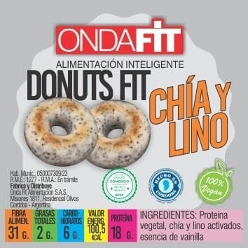 DONAS PROTEICAS ONDA FIT CHIA Y LINO 40G