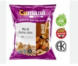 MIX FRUTOS SECOS CON PASAS SIN TACC X 250 G CUMANA