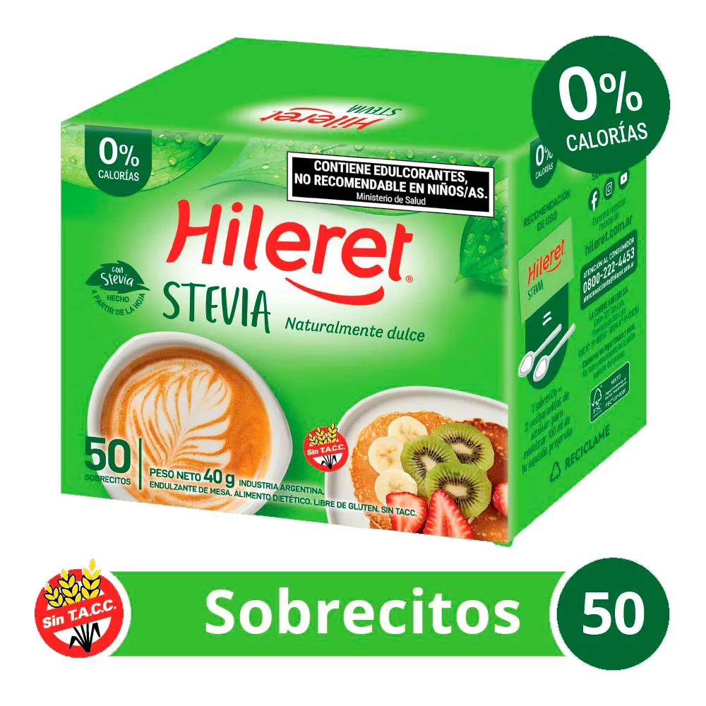 STEVIA HILERET X 50 SOBRES