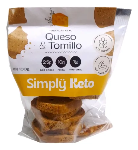 TOSTADAS LOW CARB QUESO Y TOMILLO X 100 G SIMPLY KETO