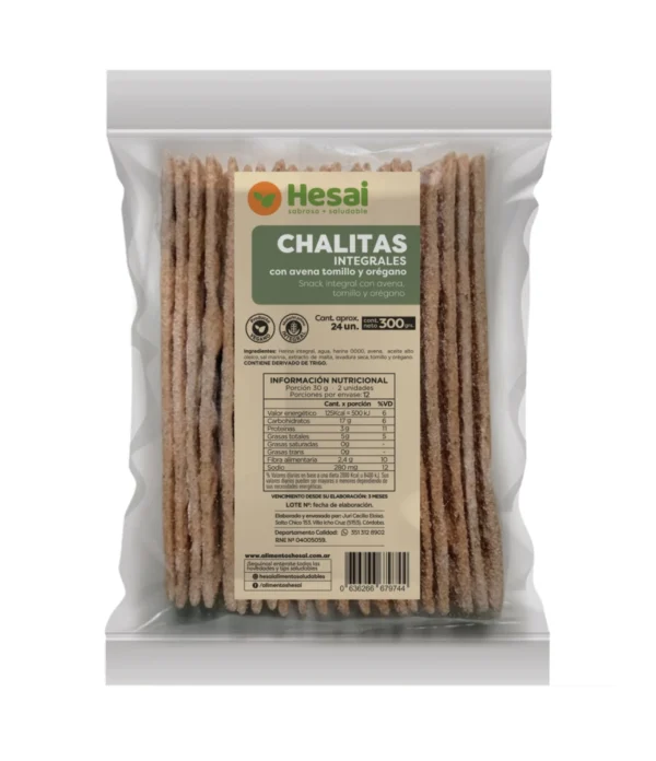 CHALITA INTEGRALES AVENA, TOMILLO, OREGANO HESAI 300GR