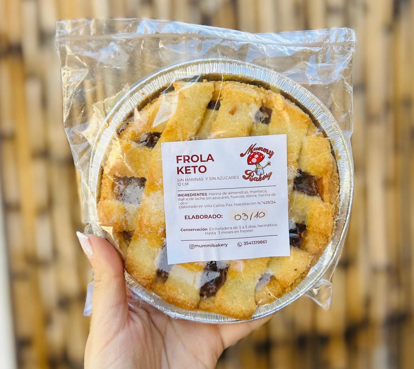 TARTA DE FROLA CON DULCE DE LECHE KETO MUMMY BAKERY