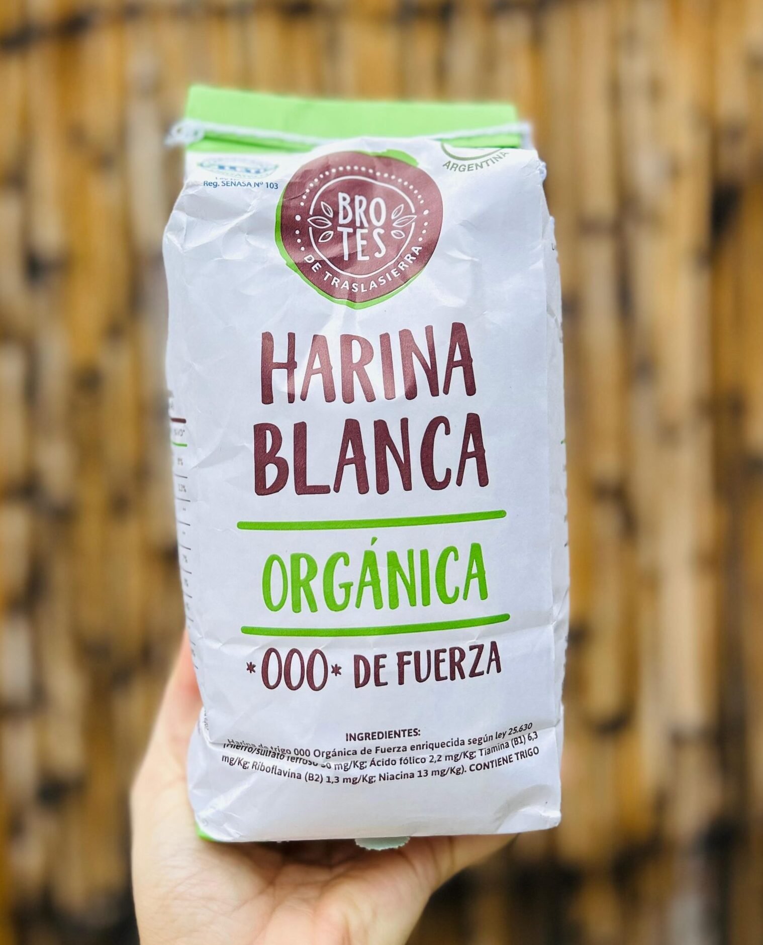 HARINA BROTES BLANCA 000 DE FUERZA ORGANICA