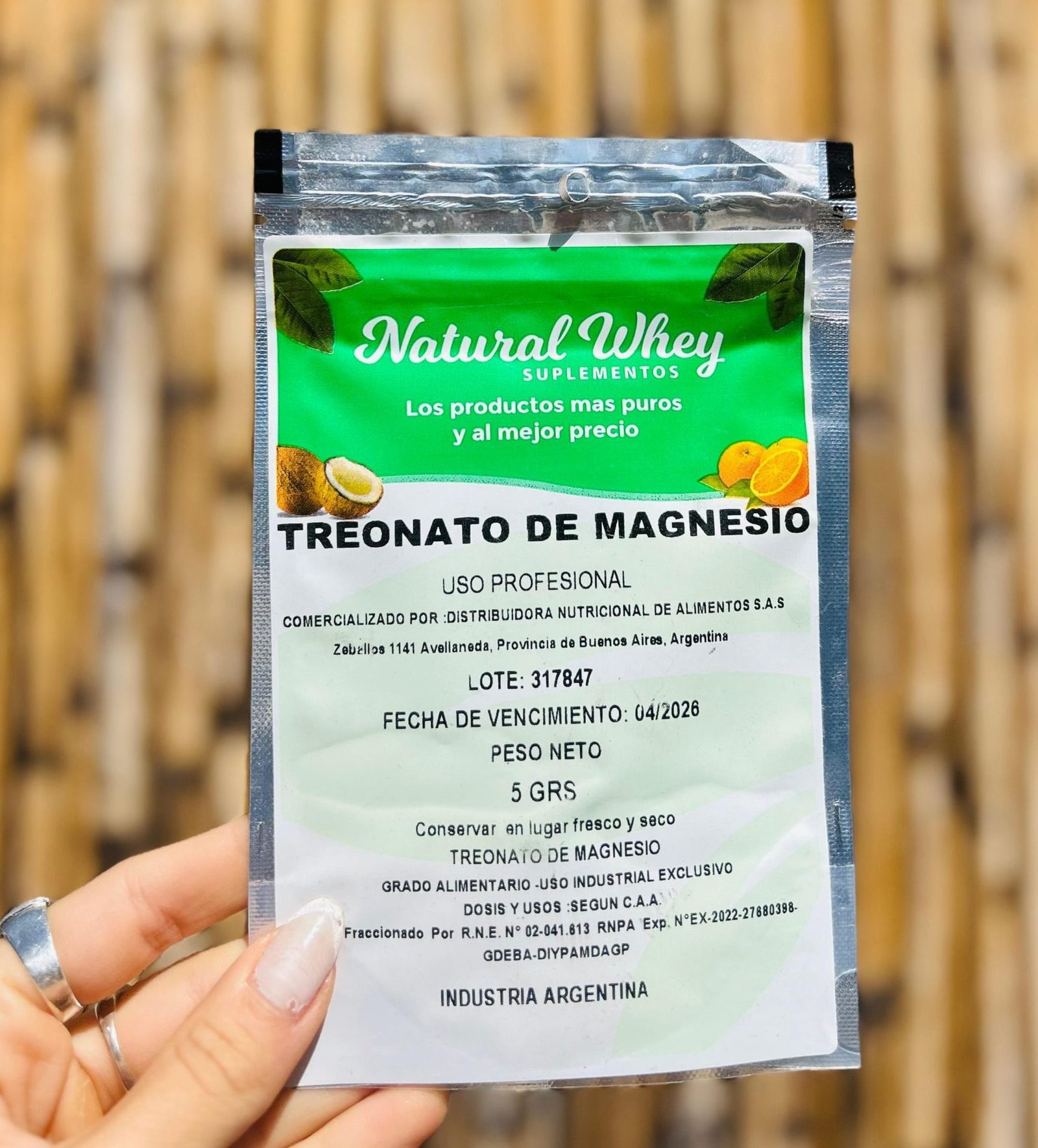 TREONATO DE MAGNESIO USP X 5 G NATURAL WHEY