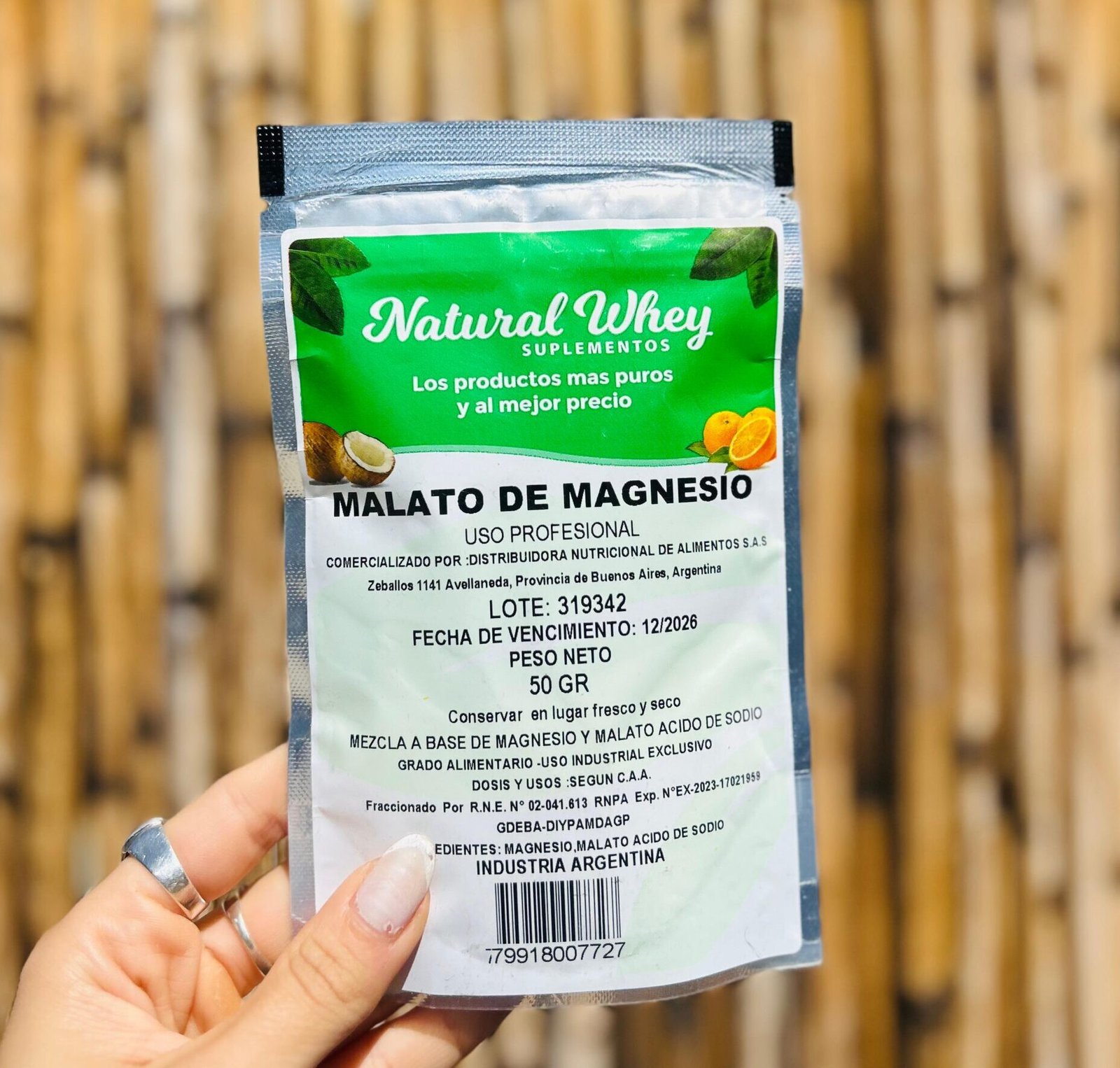 MALATO DE MAGNESIO NATURAL WHEY X 50 G