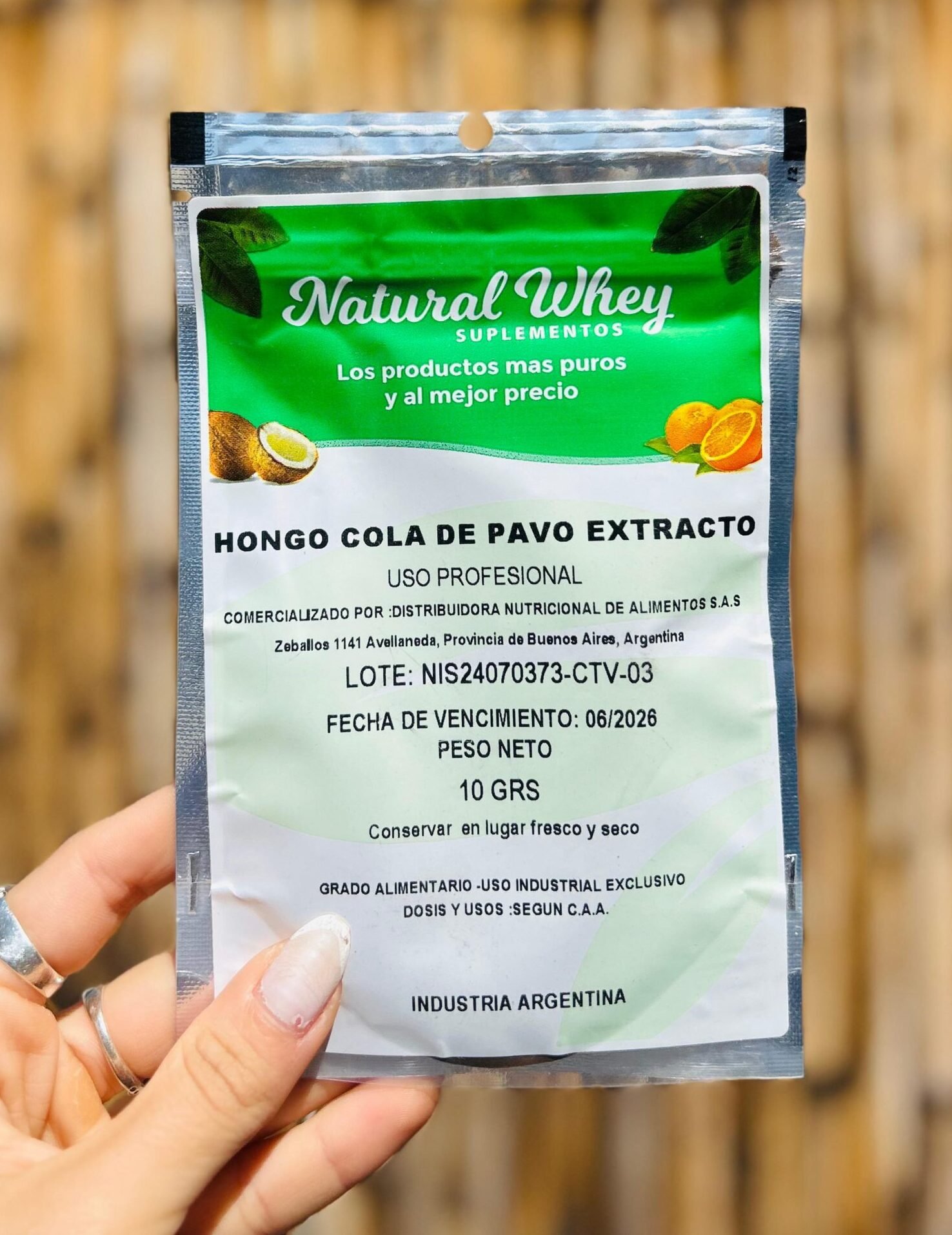HONGO COLA DE PAVO EXTRACTO X 10 G NATURAL WHEY