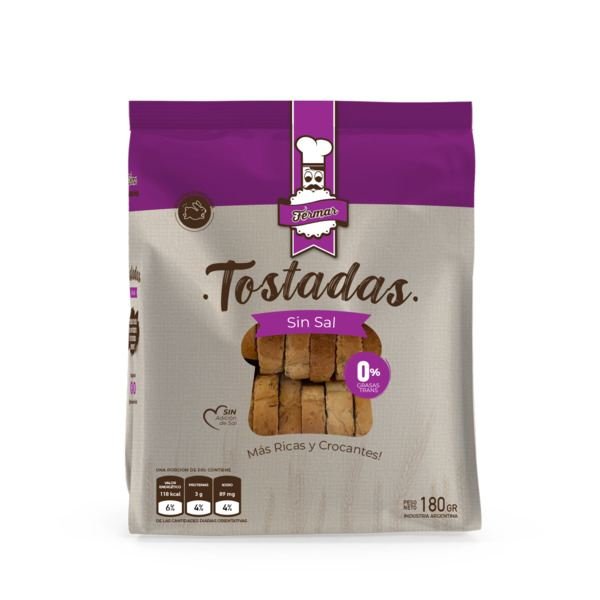 TOSTADAS DE GLUTEN FERMAR X 180 G SIN SAL