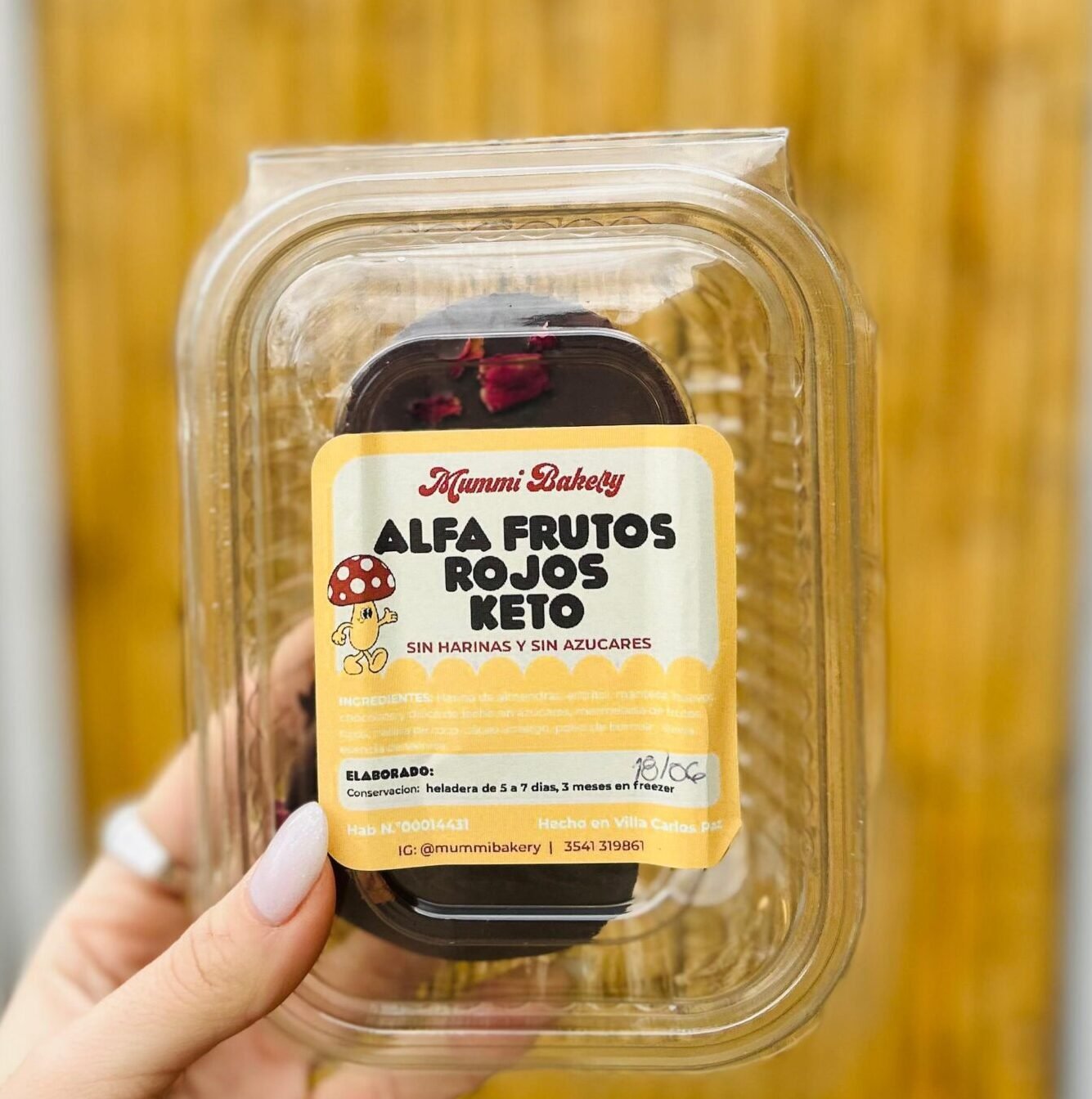 ALFAJOR KETO MUMMY BAKERY FRUTOS ROJOS