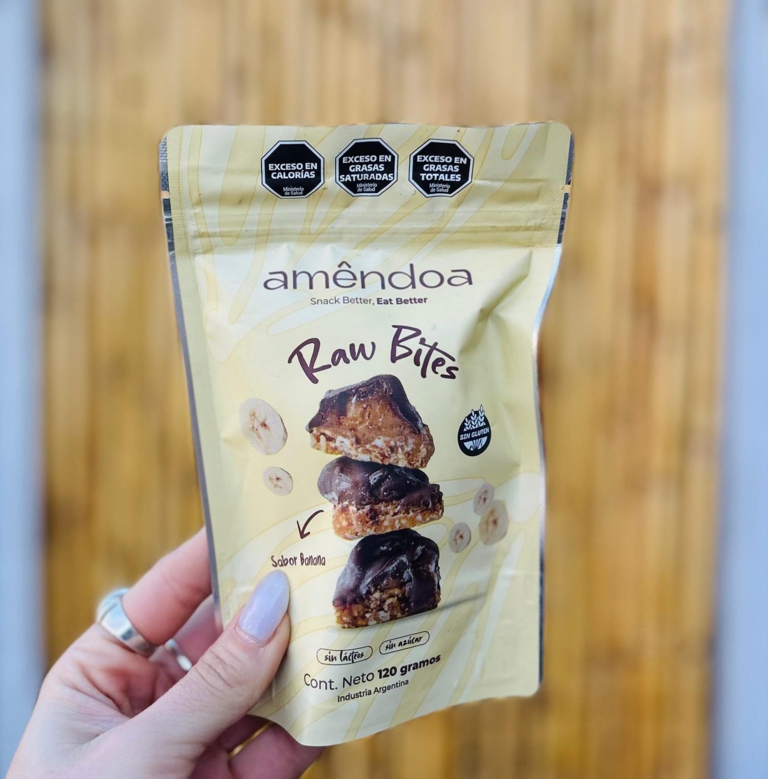 RAW BITES SABOR BANANA 120 G AMENDOA
