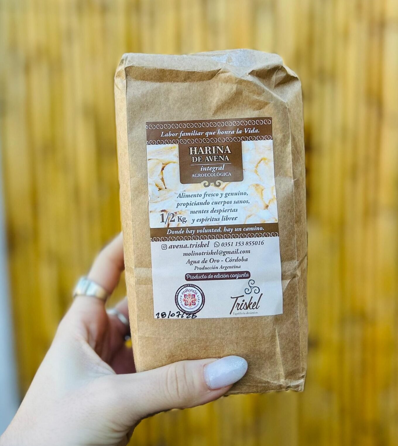 HARINA DE AVENA TRISKEL 500 G